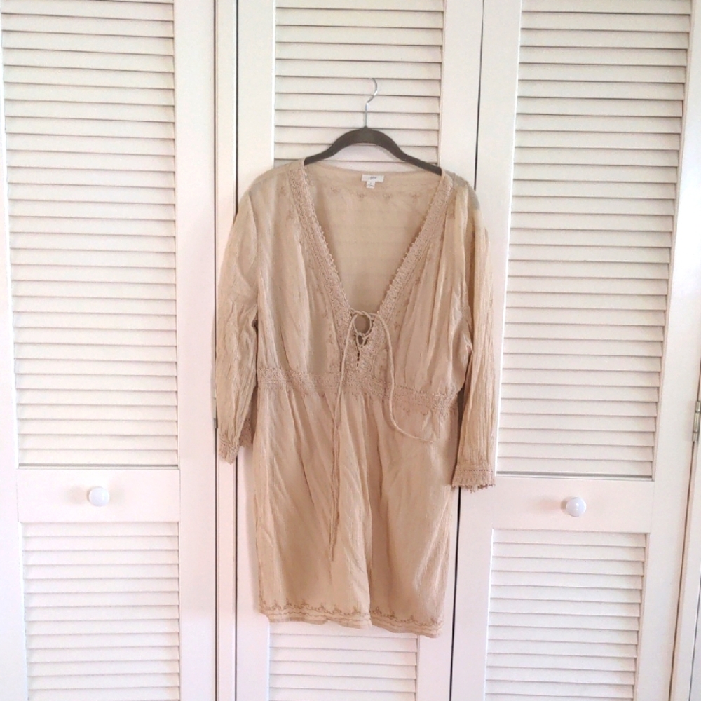 Beige J Jill Tunic/Coverup